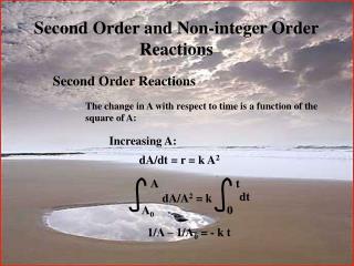 Second Order and Non-integer Order Reactions