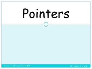 Pointers