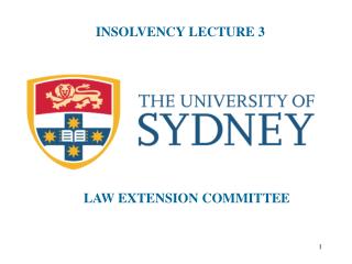 INSOLVENCY LECTURE 3