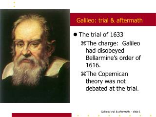 Galileo: trial & aftermath