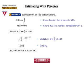 Estimating With Percents
