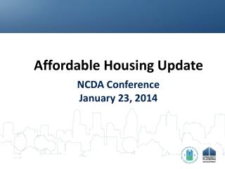 Affordable Housing Update
