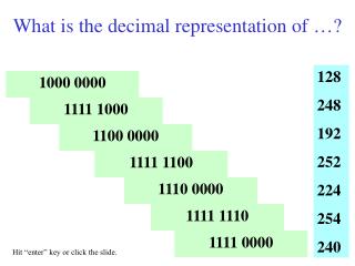 What is the decimal representation of …?