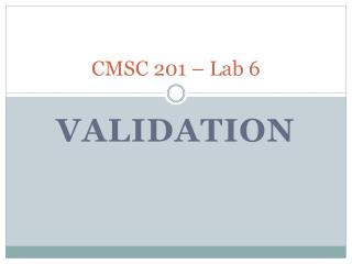 CMSC 201 – Lab 6