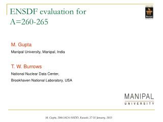 ENSDF evaluation for A=260-265