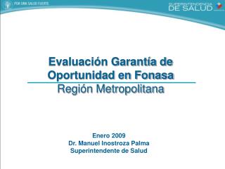 Evaluación Garantía de Oportunidad en Fonasa Región Metropolitana