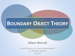 Boundary Object Theory