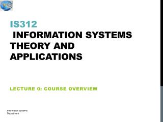 IS312 information systems theory and applications