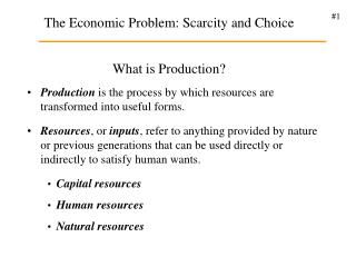 What is Production?