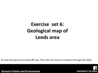 Exercise set 6: Geological map of Leeds area