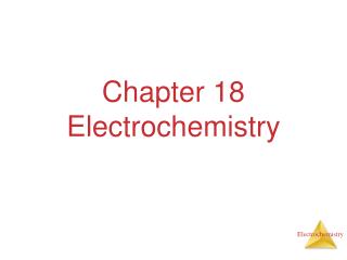 Chapter 18 Electrochemistry