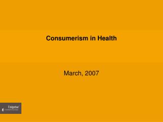 Consumerism in Health