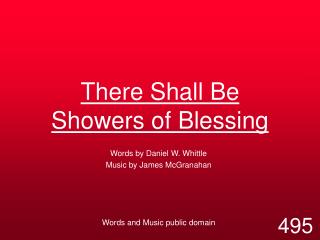 There Shall Be Showers of Blessing