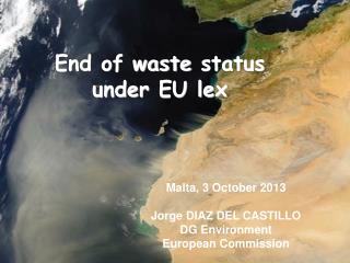 End of waste status under EU lex