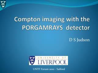 Compton imaging with the PORGAMRAYS detector