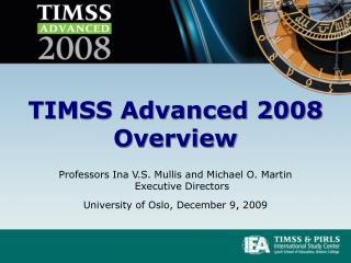 TIMSS Advanced 2008 Overview