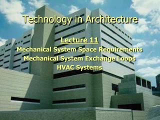 Technology in Architecture