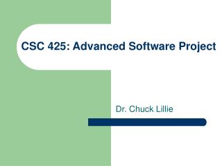 CSC 425: Advanced Software Project