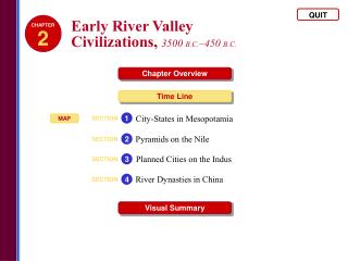 Early River Valley Civilizations, 3500 B.C. –450 B.C.
