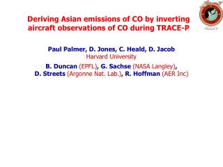 Deriving Asian emissions of CO by inverting aircraft observations of CO during TRACE-P