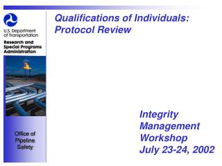 Qualifications of Individuals: Protocol Review