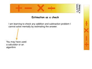 Estimation as a check