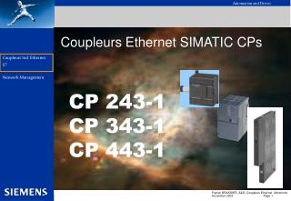 Coupleurs Ethernet SIMATIC CPs