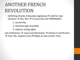 ANOTHER FRENCH REVOLUTION