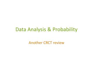 Data Analysis & Probability