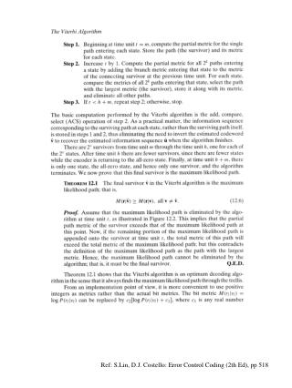 Ref: S.Lin, D.J. Costello: Error Control Coding (2th Ed), pp 518
