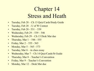 Chapter 14 Stress and Heath