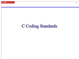 C Coding Standards