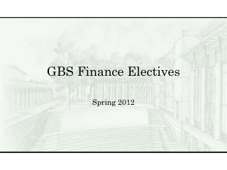 GBS Finance Electives