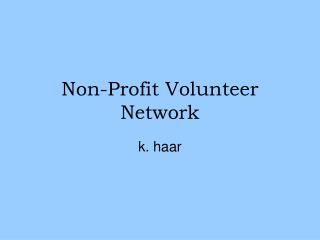 Non-Profit Volunteer Network