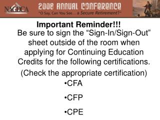 CFA CFP CPE