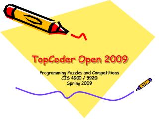 TopCoder Open 2009