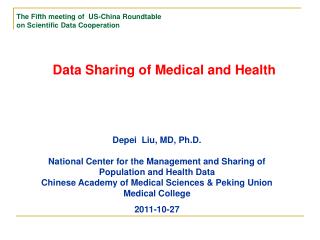 Data Sharing of Medical and Health