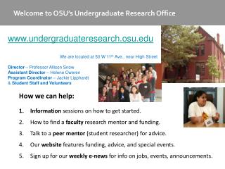 Welcome to OSU’s Undergraduate Research Office
