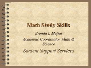 Math Study Skills