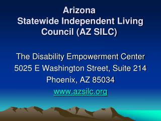 Arizona Statewide Independent Living Council (AZ SILC)