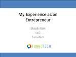 My Experience as an Entrepreneur
