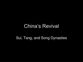 China’s Revival