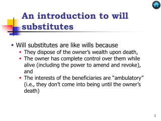 An introduction to will substitutes