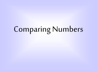 Comparing Numbers