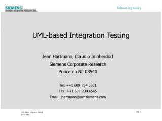 UML-based Integration Testing