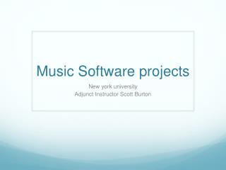 Music Software projects