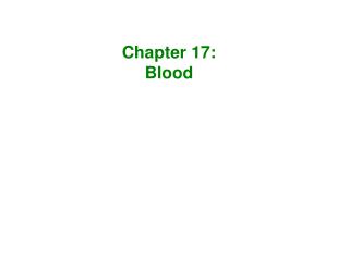 Chapter 17: Blood