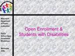 Open Enrollment Students with Disabilities