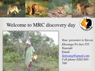 Welcome to MRC discovery day