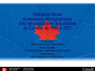 Eric Guimond Affaires Indiennes et du Nord Canada
